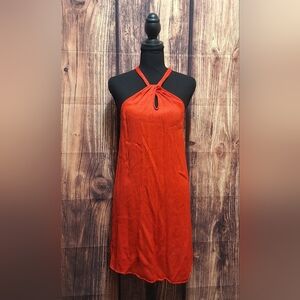 Bobi Black Womens Coral Sexy Halter Dress Womens Size Medium!